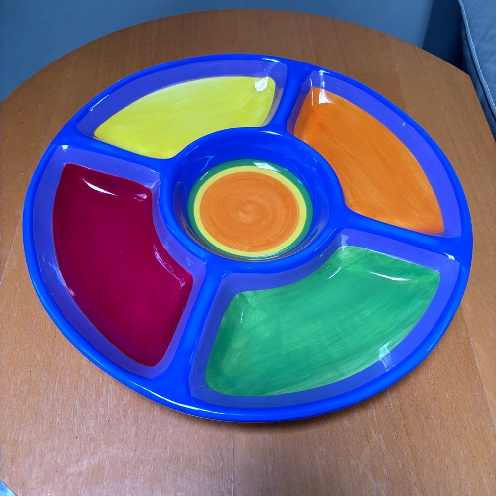 Dansk round ceramic serving dish
